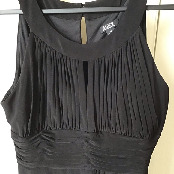 SLNY Plus Size Black 3/4 Sleeveless Long Dress Size 18W - Picture 5 of 6